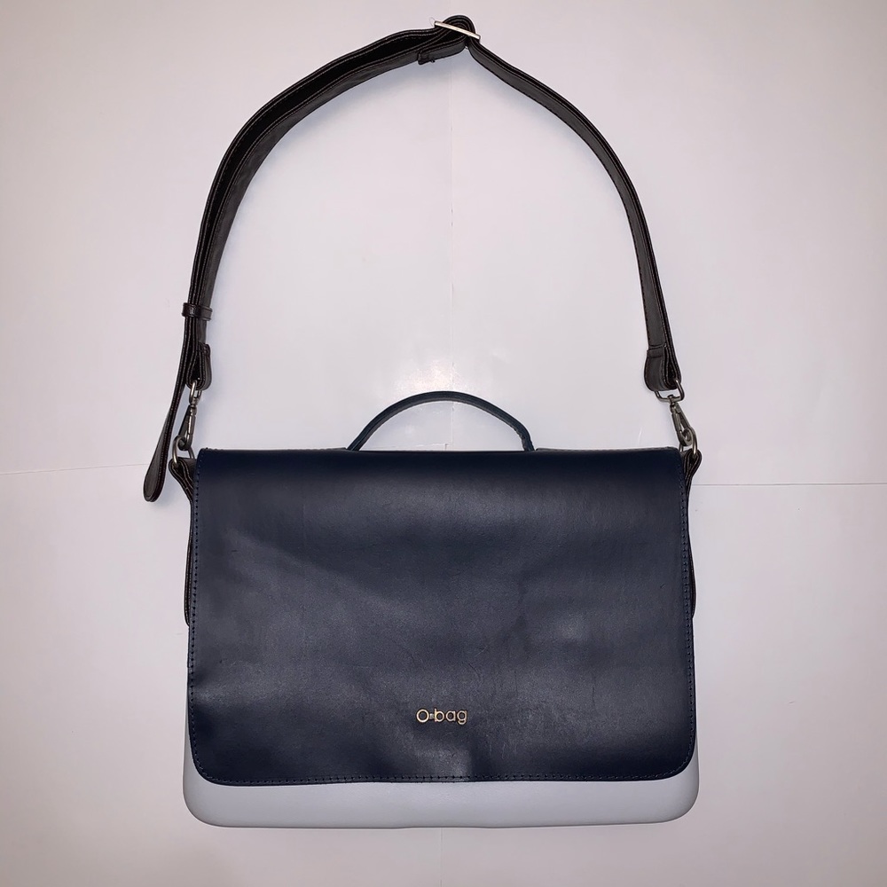 Obag O Bag Folder Messenger Bag With Leather Flap - image 2